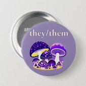 キノコ代名詞ボタン 缶バッジ (正面&裏面)