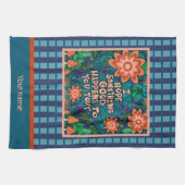 キノコ何か良い引用文名プレイドスタイリッシュ キッチンタオル (横)