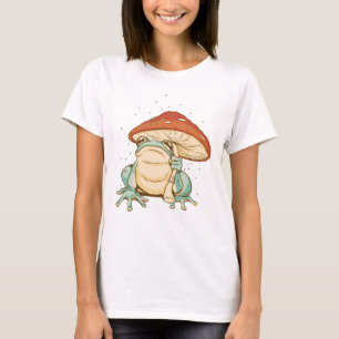 キノコ傘付きカエル Tシャツ