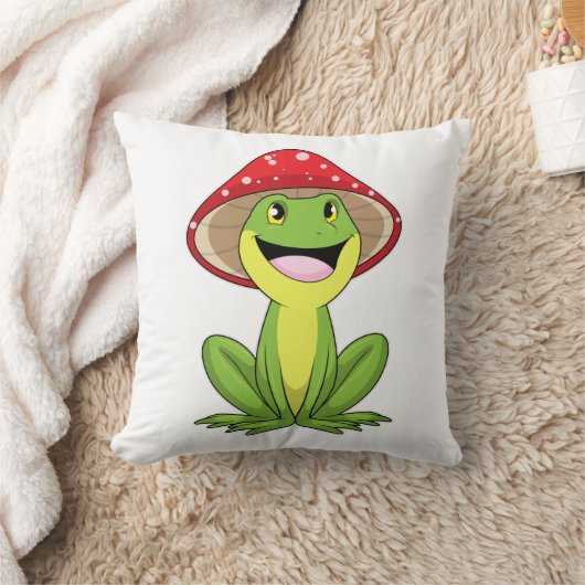 キノコ入りカエル クッション (ブランケット)