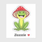 キノコ入りカエル シール (シート)