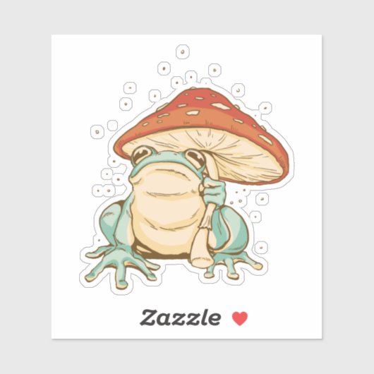 キノコ入りコテージコアカエル シール (シート)