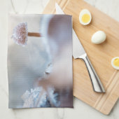 キノコ凍ってい写真 キッチンタオル (四つ折り)