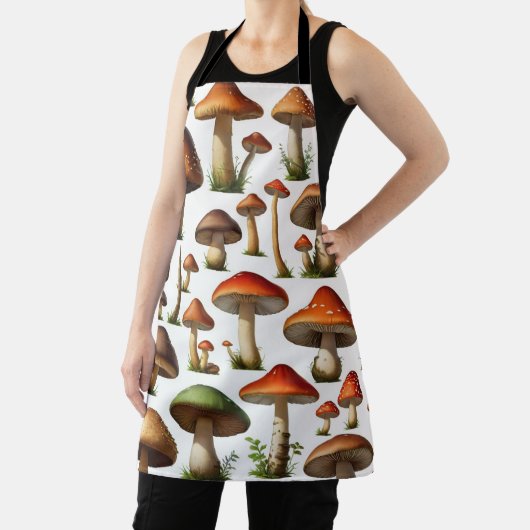 キノコ収集パターンデザイン エプロン (インサイチュ)