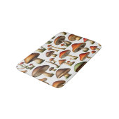 キノコ収集パターンデザイン バスマット (アングル)