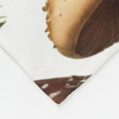 キノコ収集パターンデザイン フリースブランケット (角)