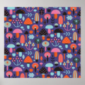 キノコ品種:ヴィンテージイラストレーション ポスター (正面)