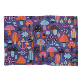 キノコ品種：ヴィンテージイラストレーション 枕カバー