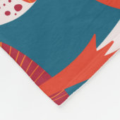 キノコ品種、ヴィンテージシームレスイラストレーション。 フリースブランケット (角)