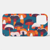 キノコ品種、ヴィンテージシームレスイラストレーション。 Case-Mate iPhoneケース (裏面 (横))