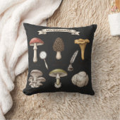 キノコ図鑑 ビンテージ植物画 マイコロジーTシャツ クッション (ブランケット)