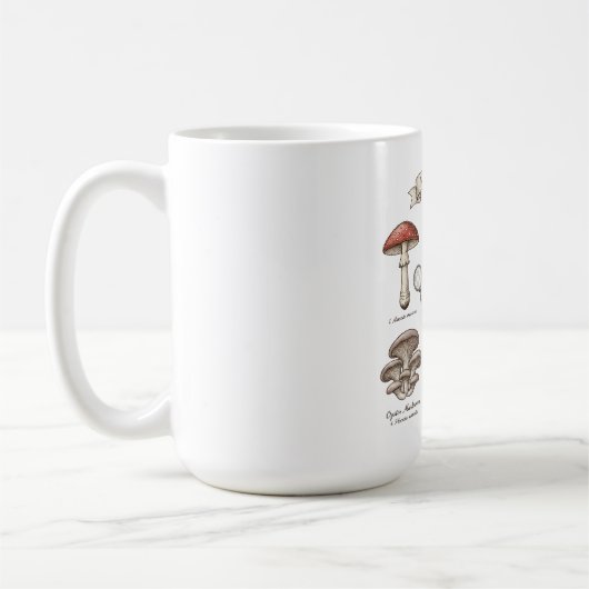 キノコ図鑑 ビンテージ植物画 マイコロジーTシャツ コーヒーマグカップ (左)