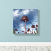 キノコ園 キャンバスプリント (インサイチュ (ウッドフロア))