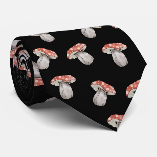 キノコ型アマニタムスカリア真菌の水色 ネクタイ (ロール)