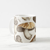 キノコ型イラストレーション コーヒーマグカップ (正面左)