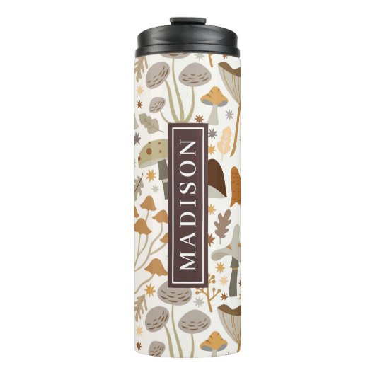 キノコ型名前をカスタムするテンプレート タンブラー (正面)