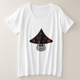 キノコ型吸血鬼プラスサイズTシャツ プラスサイズTシャツ