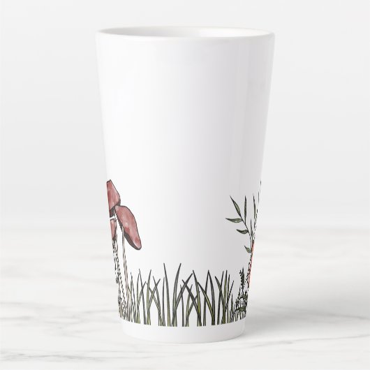 キノコ場 カフェラテマグ (正面)