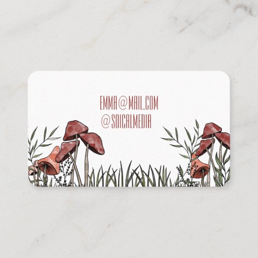 キノコ場 名刺 (裏面)