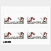 キノコ場 長方形シール (シート)