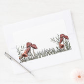 キノコ場 長方形シール (封筒)