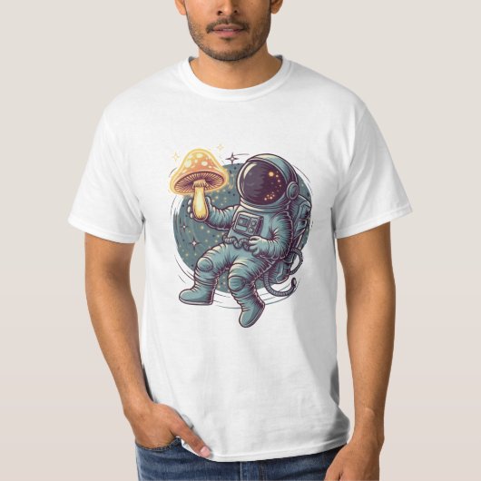 キノコ宇宙宇宙飛行士 Tシャツ (正面)