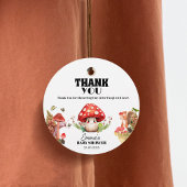 キノコ小さな真菌の森の緑の赤ちゃんシャワー フェイバータグ