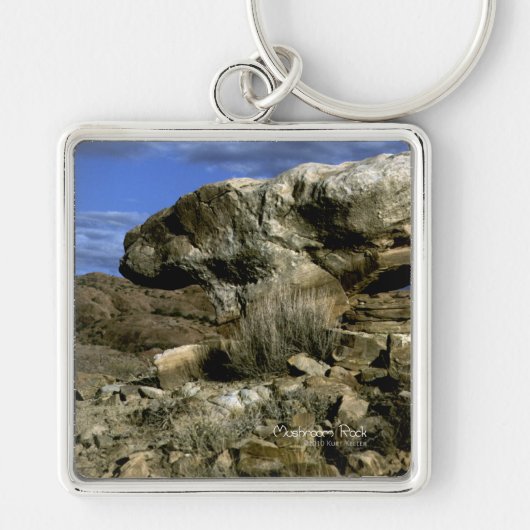 キノコ岩 キーホルダー (正面)