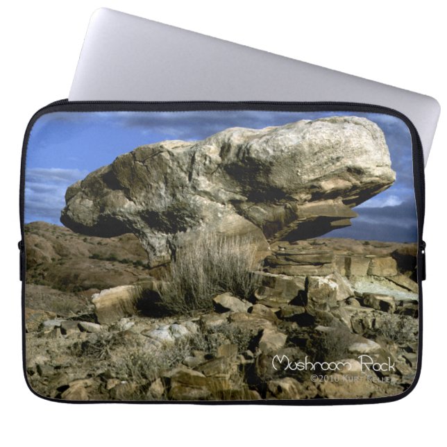 キノコ岩 ラップトップスリーブ (正面)