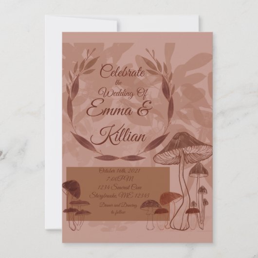 キノコ愛 招待状 (正面)