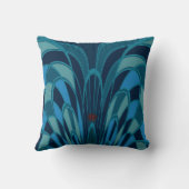 キノコ抽象芸術-アールデコカスタム – マッチグラス クッション (裏面)