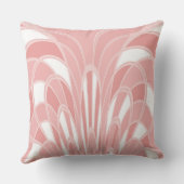 キノコ抽象芸術-アールデコ – サンゴ クッション (裏面)