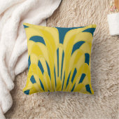 キノコ抽象芸術-アールデコ – サンシャイン クッション (ブランケット)