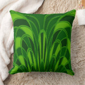 キノコ抽象芸術-アールデコ – ジャングル クッション (ブランケット)