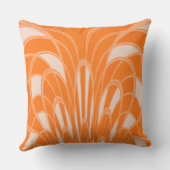 キノコ抽象芸術-アールデコ – タンジェリン クッション (裏面)