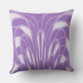 キノコ抽象芸術-アールデコ – プラム クッション (裏面)