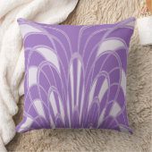 キノコ抽象芸術-アールデコ – プラム クッション (ブランケット)