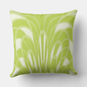 キノコ抽象芸術-アールデコ-ライム クッション (裏面)