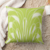 キノコ抽象芸術-アールデコ-ライム クッション (ブランケット)