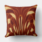 キノコ抽象芸術-アールデコ – 収穫 クッション (裏面)