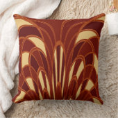 キノコ抽象芸術-アールデコ – 収穫 クッション (ブランケット)