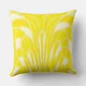 キノコ抽象芸術-アールデコ – 柑橘類 クッション (裏面)