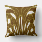 キノコ抽象芸術-アールデコ – 秋 クッション (裏面)