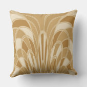キノコ抽象芸術-アールデコ- Beige クッション (裏面)
