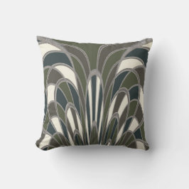 キノコ抽象芸術-アールデコ- Moss クッション