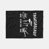 キノコ採集機の時刻表 フリースブランケット (正面(横))