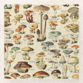 キノコ採集   ガラスコースター (正面)