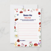 キノコ推測ベビー食べ物ベビーシャワーゲームカード 招待状 (正面)