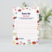 キノコ推測ベビー食べ物ベビーシャワーゲームカード 招待状 (スタンド正面)