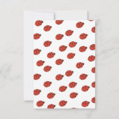 キノコ推測ベビー食べ物ベビーシャワーゲームカード 招待状 (裏面)